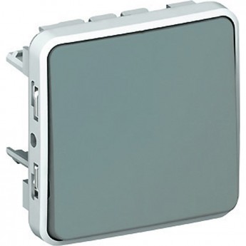 Однополюсный переключатель LEGRAND на два направления Plexo 10 AX серый Однополюсный переключатель LEGRAND на два направления Plexo 10 AX серый