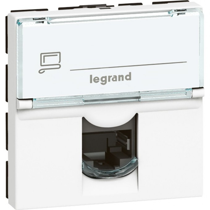 Розетка LEGRAND RJ 45 Программа Mosaic категория 5е FTP 2 модуля белый 076555