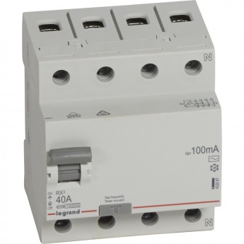 Выключатель дифференциального тока LEGRAND RX3 100мА 63А 4П тип AC белый Выключатель дифференциального тока LEGRAND RX3 100мА 63А 4П тип AC белый