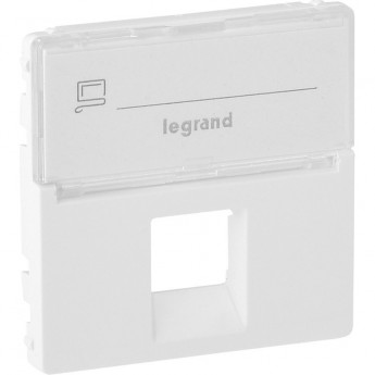 Лицевая панель LEGRAND Valena LIFE для одиночных розеток телефонных/информационных с держателем маркировки белый Лицевая панель LEGRAND Valena LIFE для одиночных розеток телефонных/информационных с держателем маркировки белый