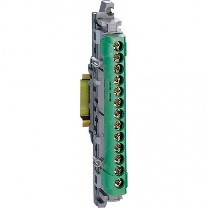 Клеммная колодка LEGRAND IP 2X земля, зеленая 1 x 6-25 мм² - 12 x 1,5-16 мм² длина 113мм 04834