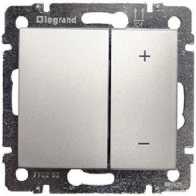 Кнопочный светорегулятор LEGRAND Valena 40-600 Вт/40-600 ВА алюминий 770274 Кнопочный светорегулятор LEGRAND Valena 40-600 Вт/40-600 ВА алюминий 770274