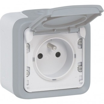 Розетка LEGRAND PLEXO 2К+З с заземлением французский стандарт накладная Розетка LEGRAND PLEXO 2К+З с заземлением французский стандарт накладная