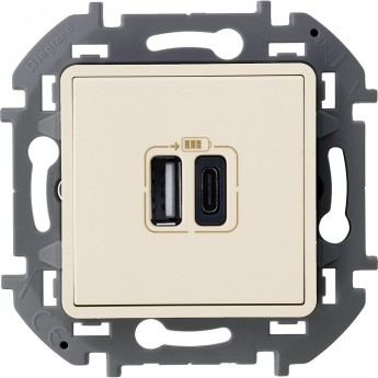 Зарядное устройство LEGRAND INSPIRIA с двумя USB разьемами A C 240В/5В 3000мА слоновая кость Зарядное устройство LEGRAND INSPIRIA с двумя USB разьемами A C 240В/5В 3000мА слоновая кость