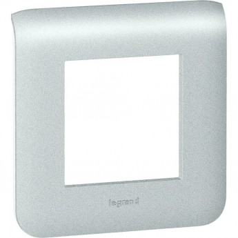 Рамка LEGRAND пластиковая Mosaic 2 модуля Алюминий Рамка LEGRAND пластиковая Mosaic 2 модуля Алюминий